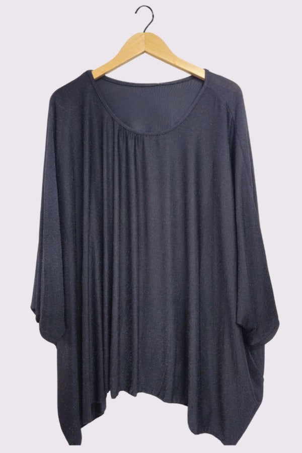 Glitter Oversized Batwing Top