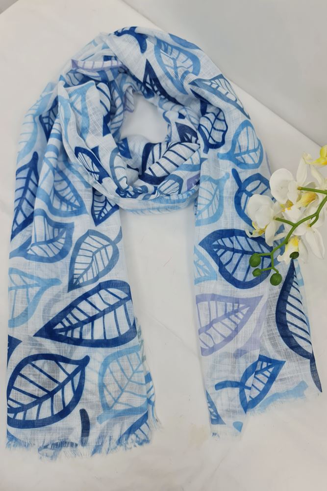 Soft Scarves Showcasing Leaf Prints