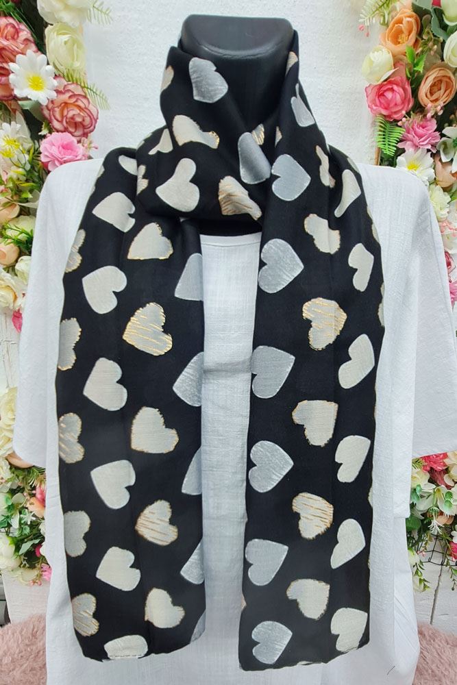 Heart Print Scarves