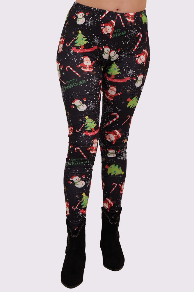 Snowflake Galaxy Print XMAS Legging