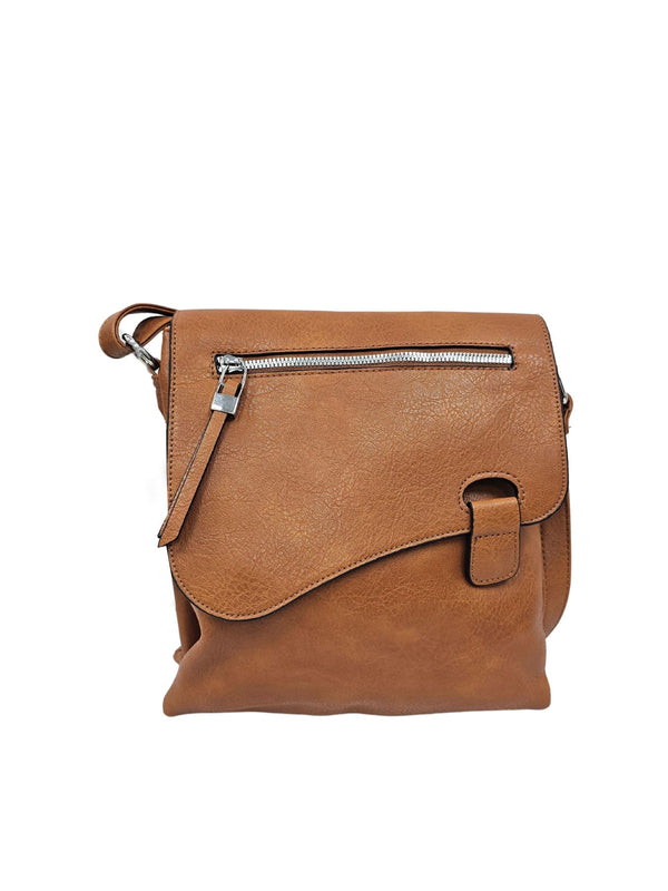 Front Zip Shoulder Bag