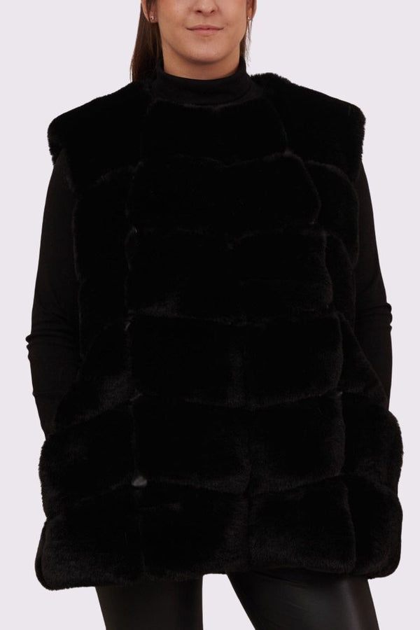 Plain Soft Feel Fux Fur Gilet