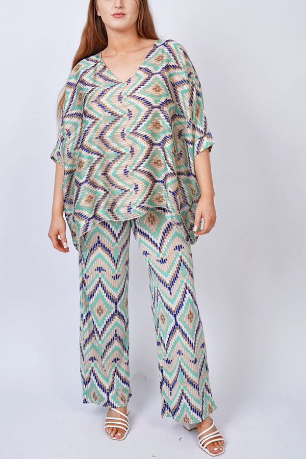 Aztec Print Batwing Co-Ord Set