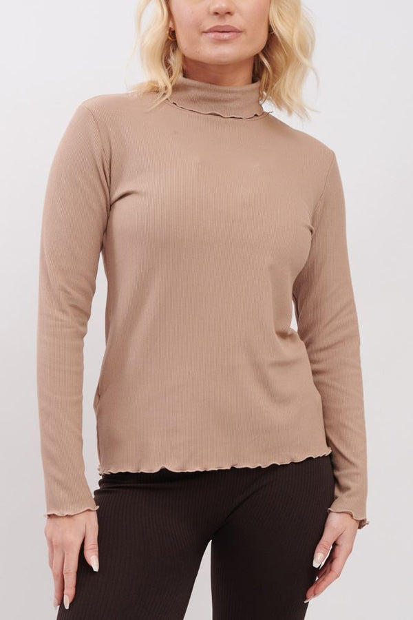 Plain Ribbed Viscose Jumper