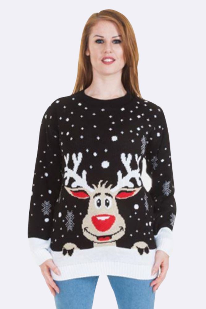 Smiling Rudolph XMAS Tunic Jumper