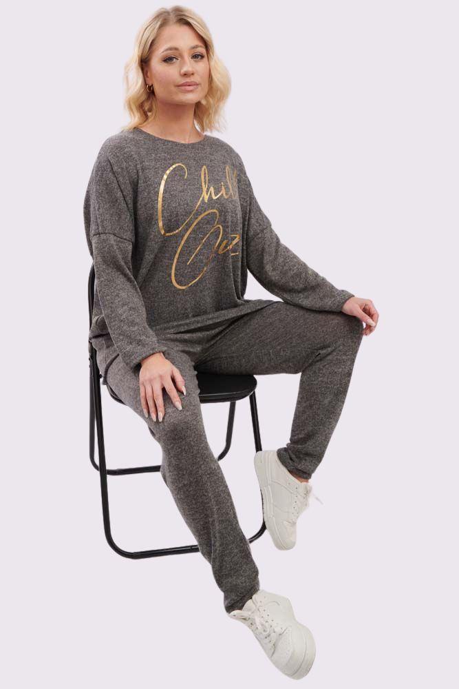 Italian Chill Out Gold Foil Logo Loungewear