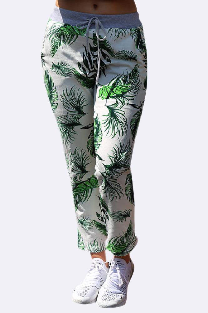 Tropical Print Pocket Trousers