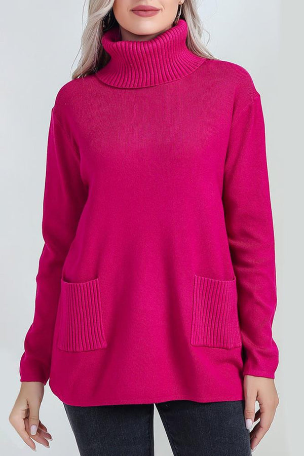 Fine Knit Pockets Viscose Jumper