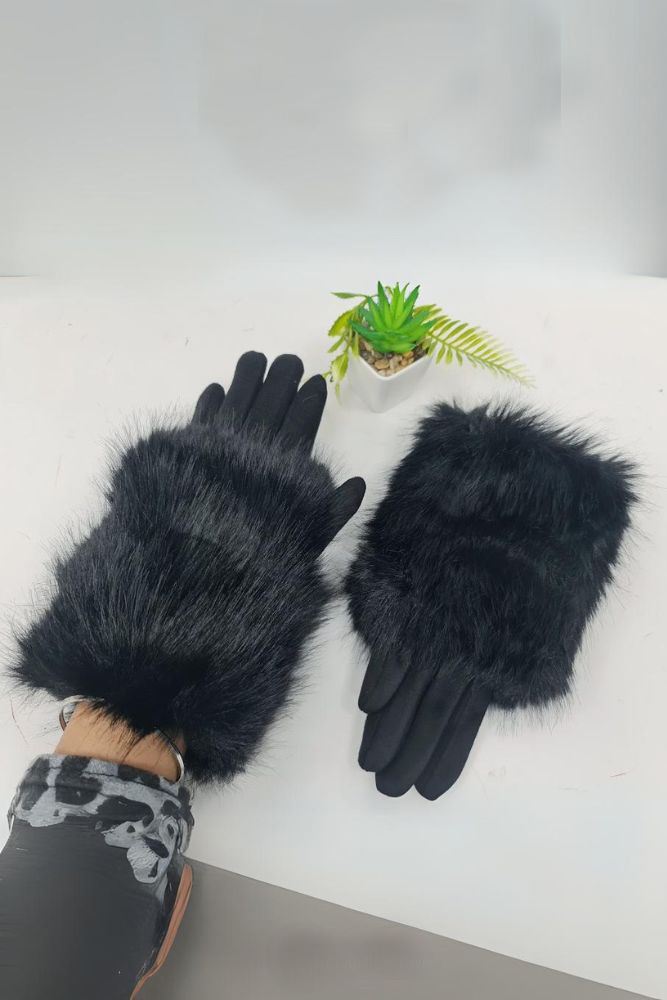 Faux Fur Soft Feel Gloves