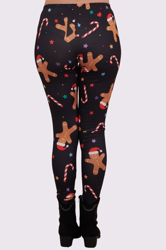 Stick Stars Print XMAS Legging