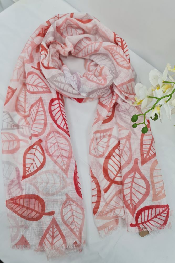 Nature-Inspired Leaf Print Scarves