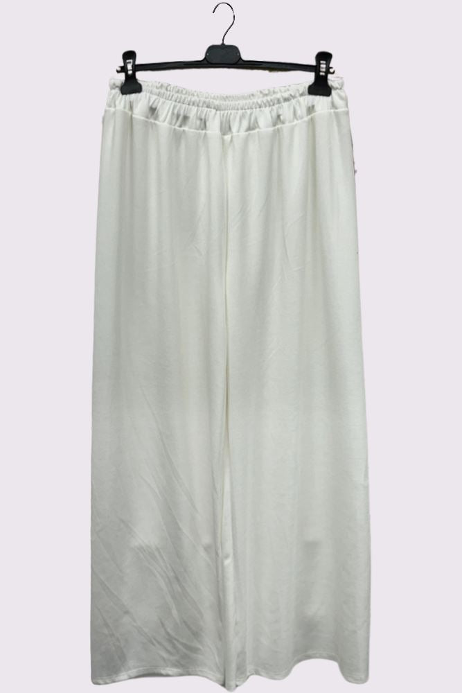 Plain Elasticated Waistband Wide Leg Palazzo