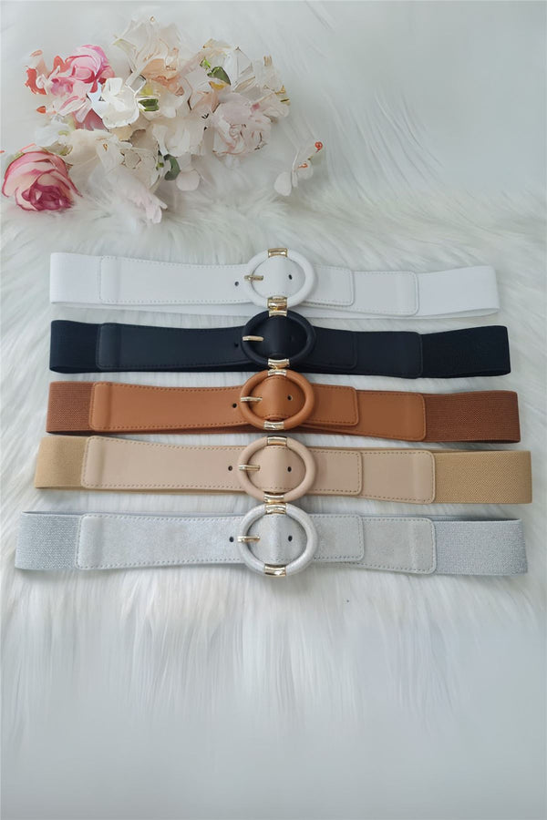 Elastic Round Buckle Belt