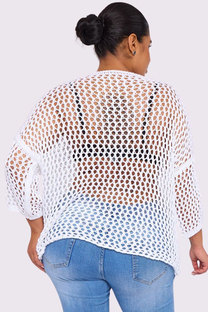 Crochet Star Pattern Mesh Cotton Top