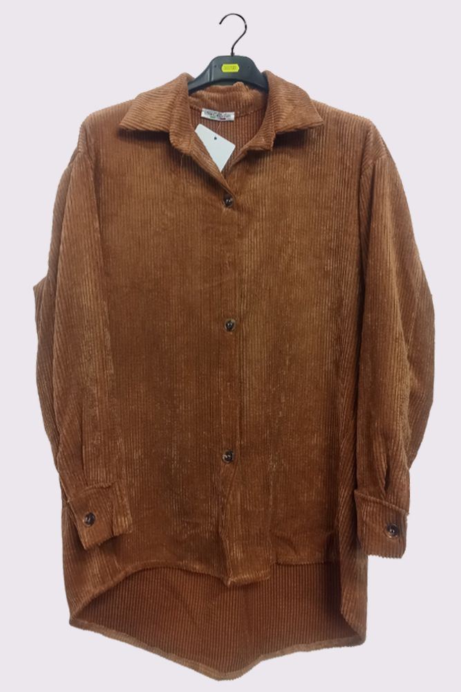 Corduroy Dipped Hem Shirt