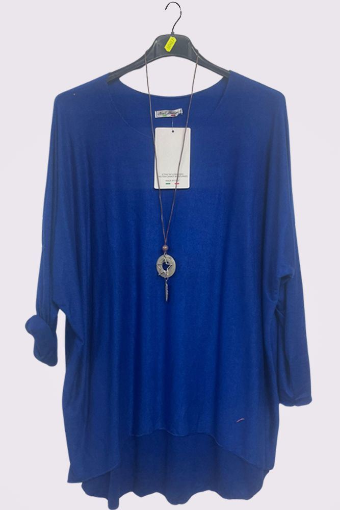 Plain Drop Hem Necklace Top