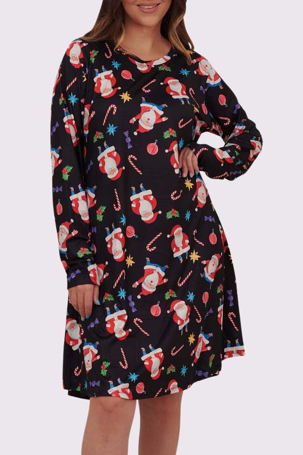 Santa Stick Xmas Swing Dress