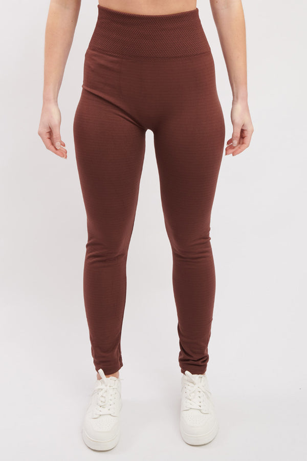 Tummy Control High Waisted Elasticated Fleece Legging