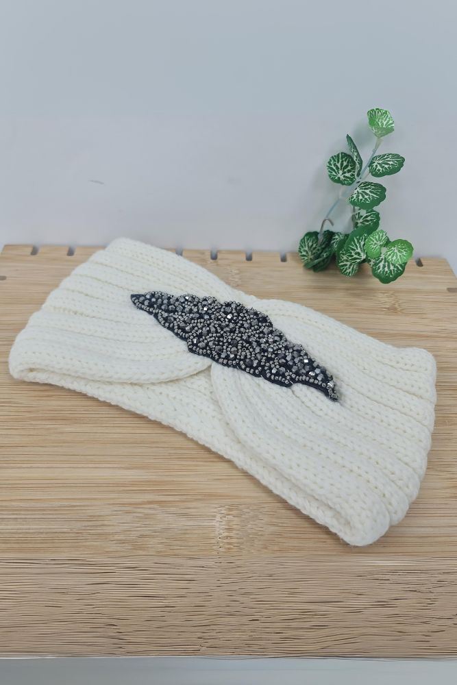 Crochet Knitted Sequin Twist Soft Ear Warmer Headband