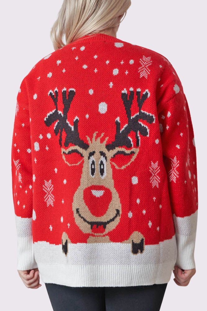 Smiling Rudolph XMAS Tunic Jumper