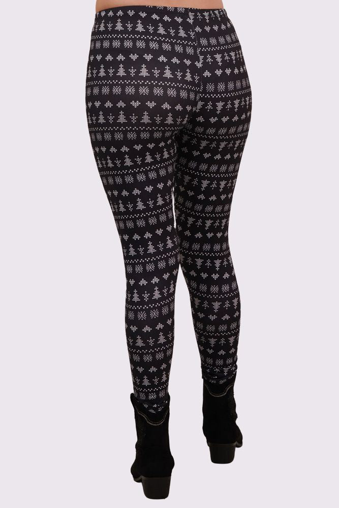 Aztec Christmas Print Christmas Leggings