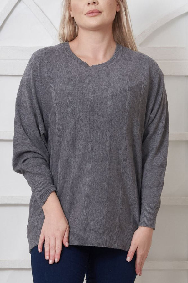 Plain Knitted Tunic Top