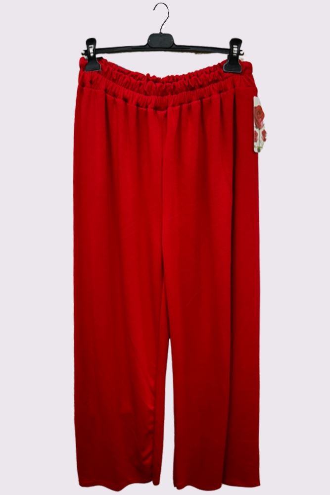 Plain Elasticated Waistband Wide Leg Palazzo