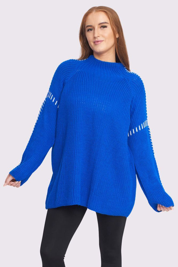 Shoulder Sleeve Stitch Detail Jumper