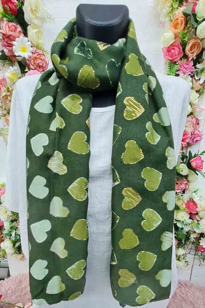 Heart Print Scarves