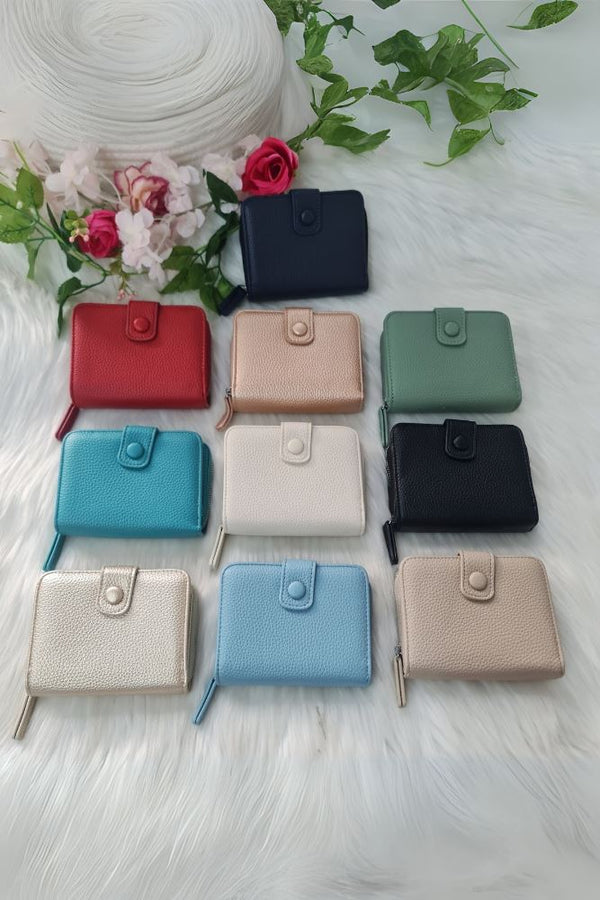 Zipper Apportmant Front Button Hand Bag