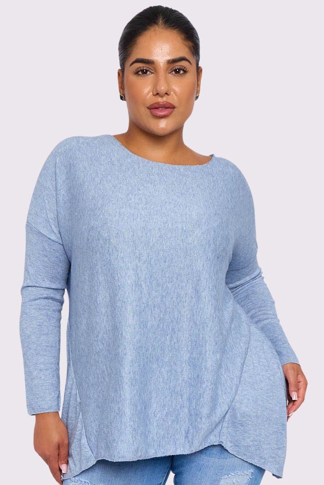 Plain Drop Hem Necklace Top