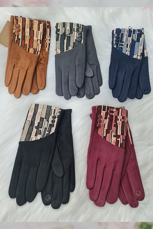 Marble Print Soft Feel Gloves