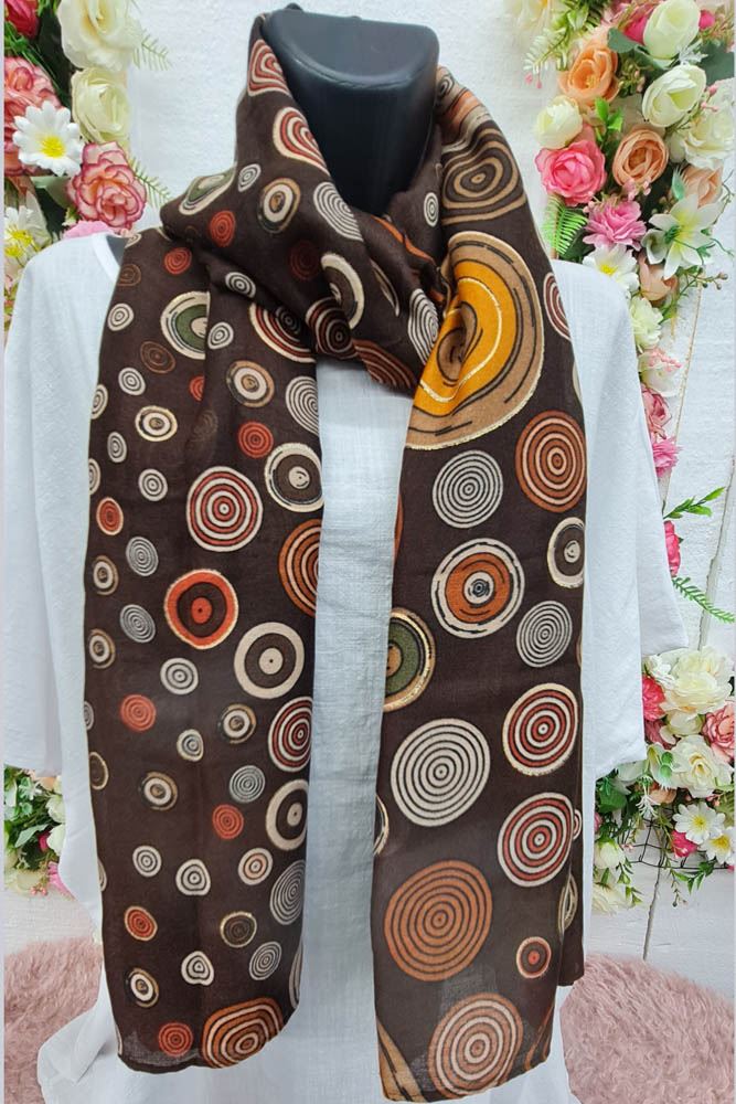 Swirl Circle Print Scarves