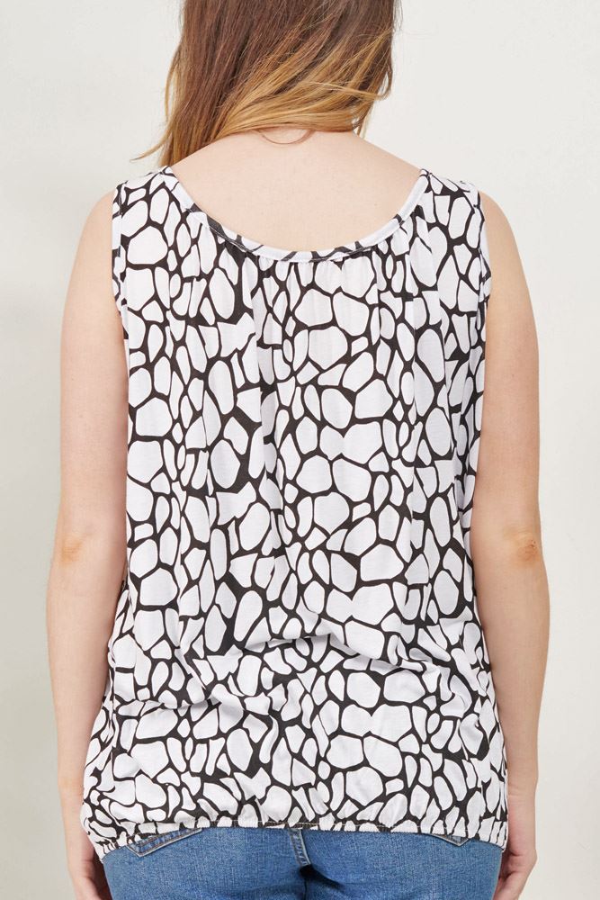 Giraffe Print Viscose Top