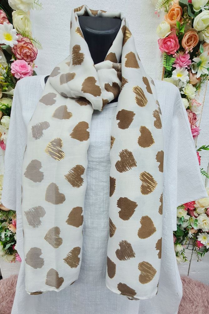 Heart Print Scarves