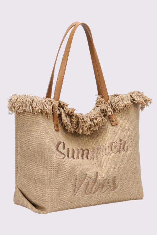 Summer Vibes Print Tassel Shoulder Bag