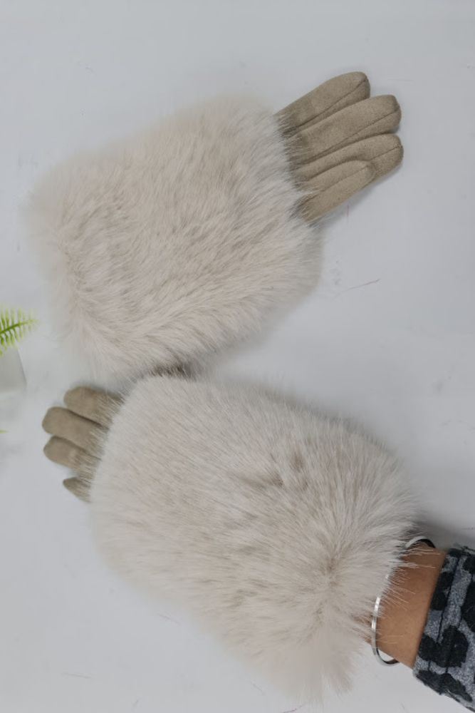 Faux Fur Soft Feel Gloves