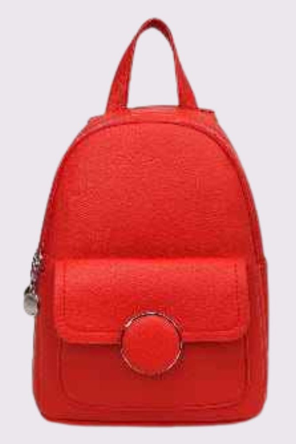 Red Front Pocket Backpack Bag with Adjustable Straps
