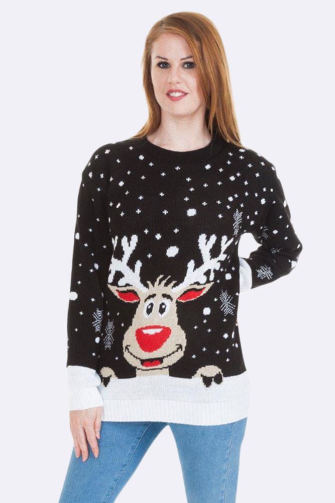 Smiling Rudolph XMAS Tunic Jumper