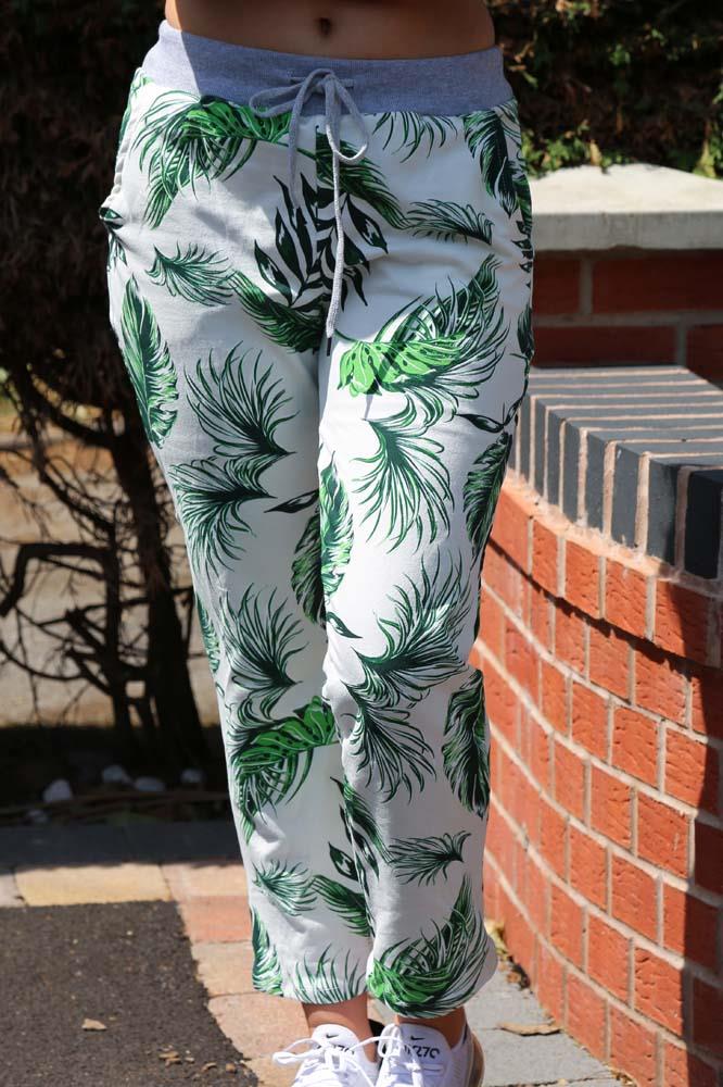 Tropical Print Pocket Trousers