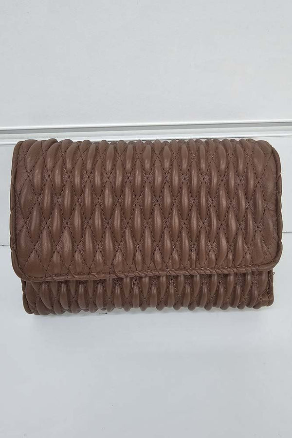 Stripe Quilted Hand Bag