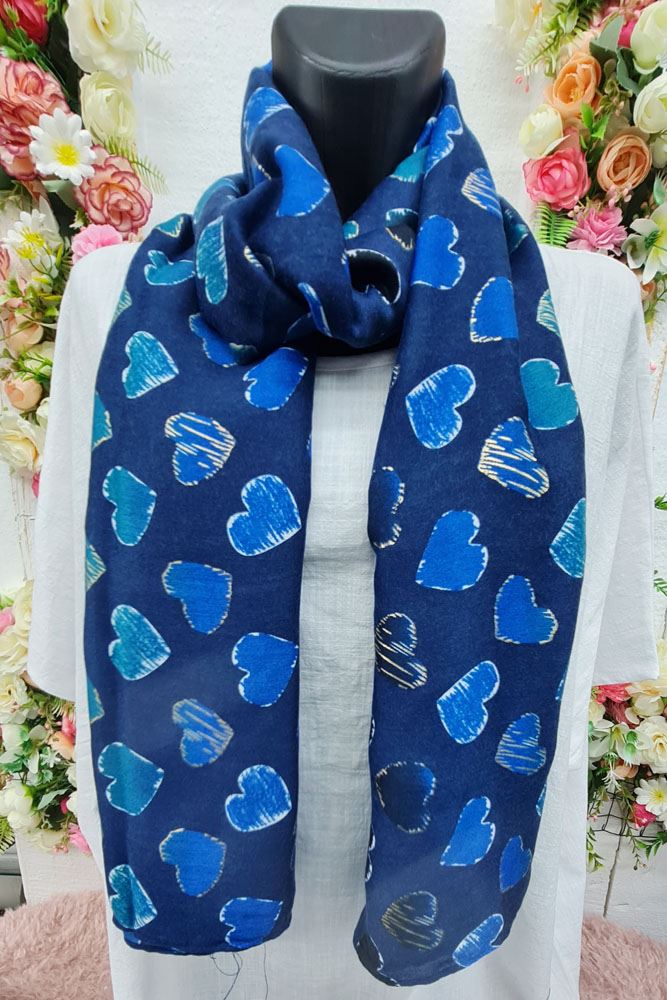 Heart Print Scarves