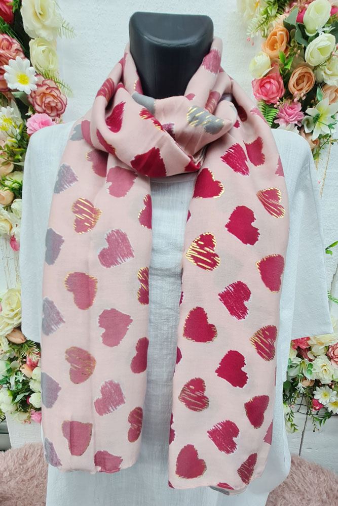 Heart Print Scarves