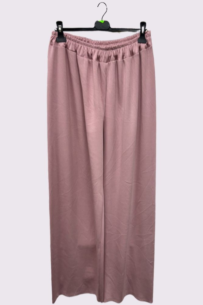 Plain Elasticated Waistband Wide Leg Palazzo