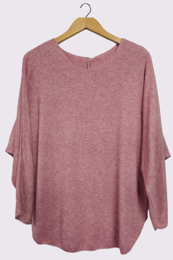 Soft Knit Curved Hem Top