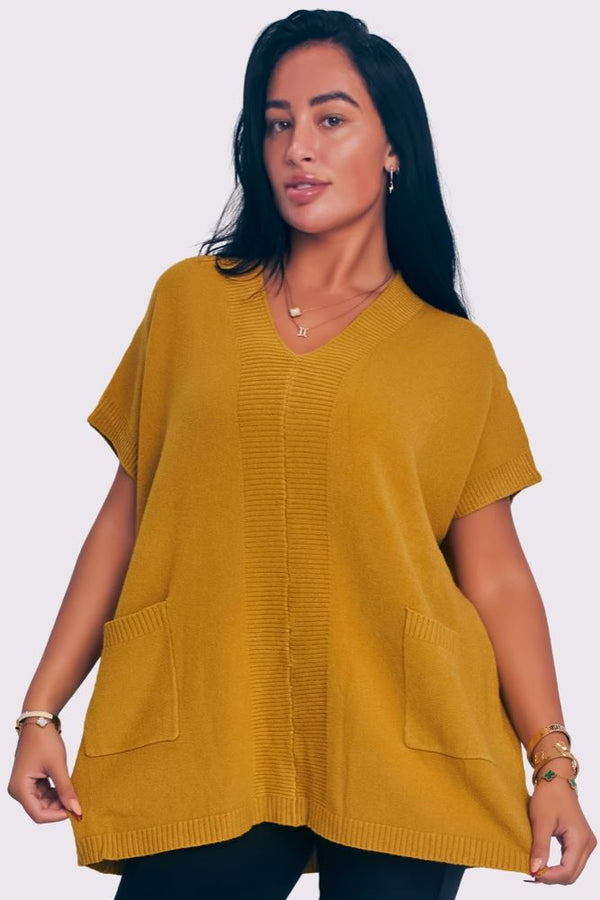 Plain Ribbed Pocket Top