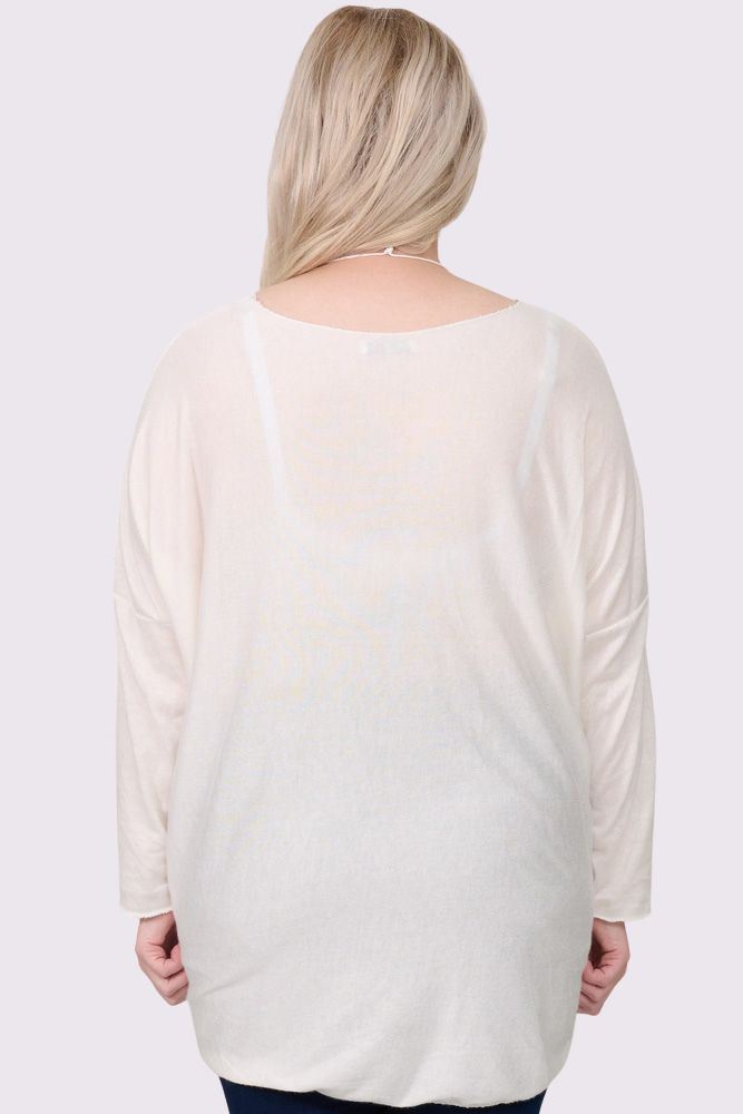 Plain Drop Hem Necklace Top