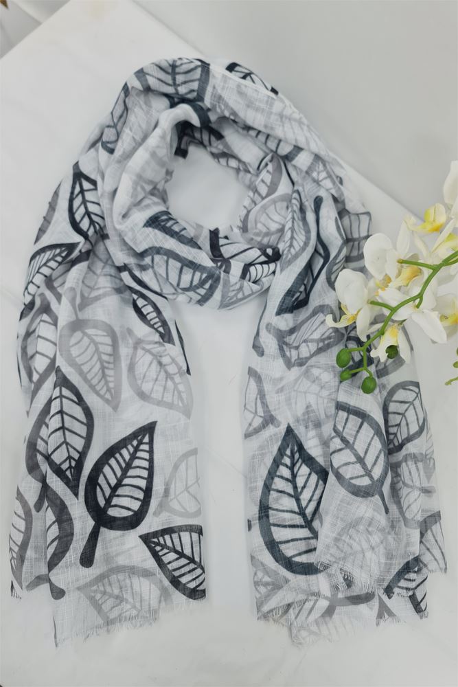 Nature-Inspired Leaf Print Scarves