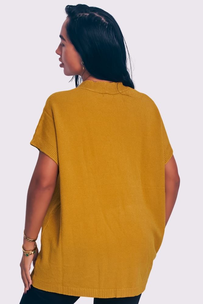 Lightweight Plain Ribbed Pocket Top for All Seasons
