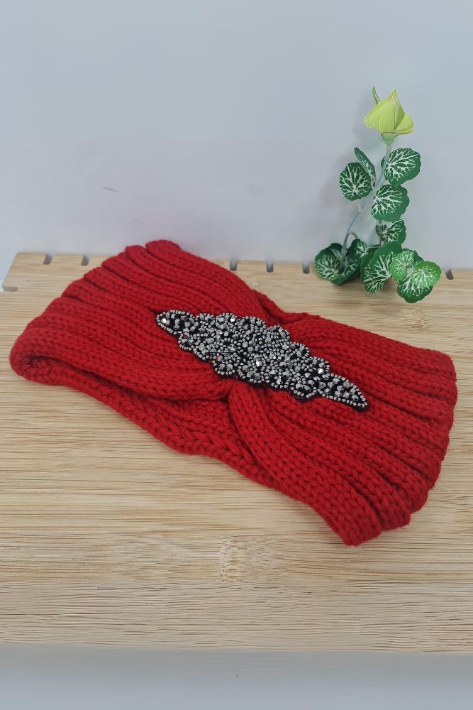 Crochet Knitted Sequin Twist Soft Ear Warmer Headband